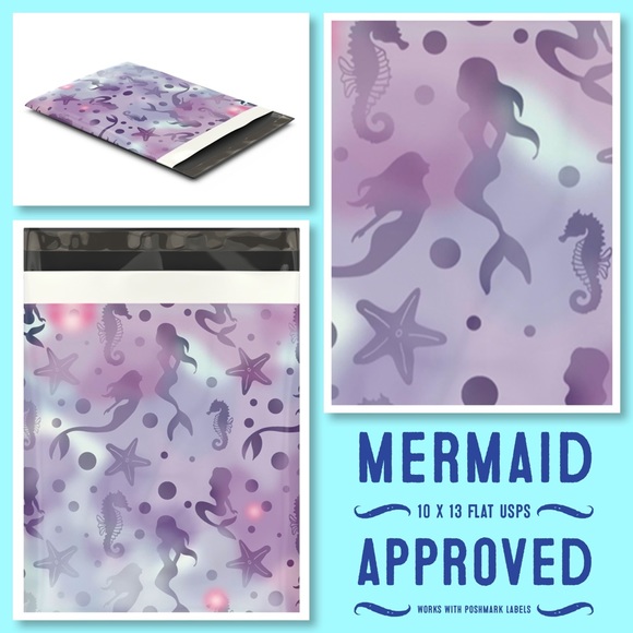 25 10X13 Poly Mailers, Mermaid, Shipping Envelopes, PRICE IS FIRM - Picture 4 of 4